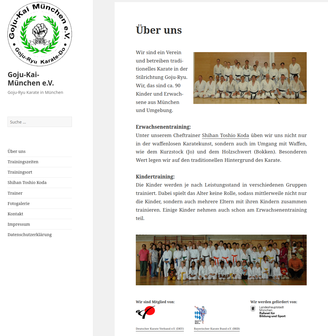 Sports club website