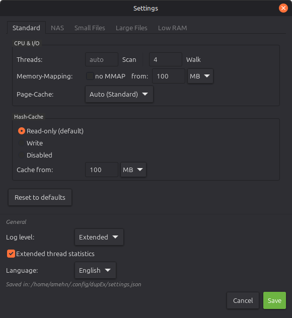 Fine-tune performance for SSD, HDD or NAS
